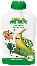 Freche Freunde Mus jabłko banan szpinak ogórek bez