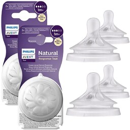 2X Avent Natural Response Smoczek Smoczki Do Butelki