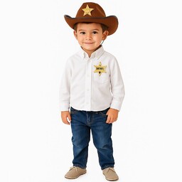 Zestaw Szeryfa Kapelusz 55 cm + Metalowa Odznaka