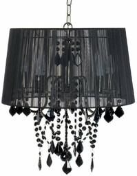 LAMPA wisząca MONA LP-5005/3P czarna Light Prestige abażurowa