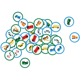 Konfetti urodzinowe Samochodziki - 36 szt.