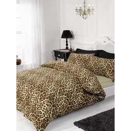 Rapport Home Leopard 4-częściowy zestaw pościeli, podwójny, naturalny,