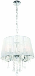 LAMPA wisząca MONA LP-5005/3P srebrna Light Prestige abażurowa