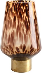 Szklany wazon Amber Rain brązowy 40 cm