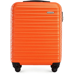Walizka kabinowa z ABS-u z żebrowaniem pomarańczowa