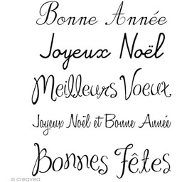 Artemio Mini przezroczyste stemple świąteczne słowa