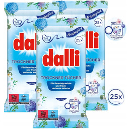 DALLI Mokre Chusteczki Zapachowe do Suszarki na Pranie