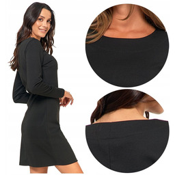 Kobieca Elegancka Czarna SUKIENKA Damska Prosta Ołówkowa MORAJ