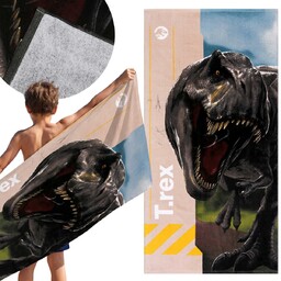 Jurrasic World SZYBKOSCHNĄCY ręcznik plażowy, kąpielowy, 100% BAWEŁNA