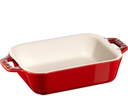 Staub Prostokątny Półmisek Ceramiczny 400 Ml, Czerwony Cooking