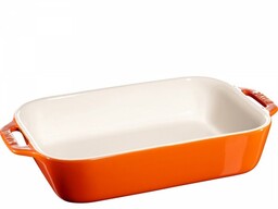 Staub Prostokątny Półmisek Ceramiczny 400 Ml, Pomarańczowy Cooking