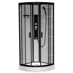 Kabina prysznicowa półokrągła zabudowana jasny środek 80x80 Clara