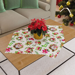 Markizeta Obrus serweta świąteczna 79x79 wielokolorowa Świąteczny mix