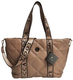 Torebka shopper locca torba beżowa cappuccino na ramię