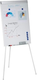 Relaxdays Tablica suchościeralna Flipchart, magnetyczna, z regulacją wysokości,