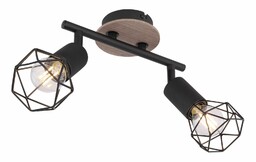 Globo Sufitowa lampa reflektorowa Xara 54802S-2H czarna drewno