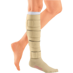 Nieelastyczna odzież uciskowa na całe podudzie z precyzyjnym