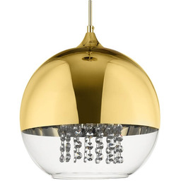 Maytoni Pojedyncza lampa wisząca crystals glamour złota Fermi