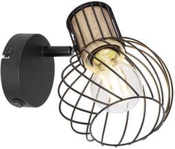 Globo Przyścienna lampa reflektorowa Luise 54012-1S czarna drewno