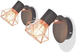 Lumes Miedziane kinkiety LED 2 sztuki loft -