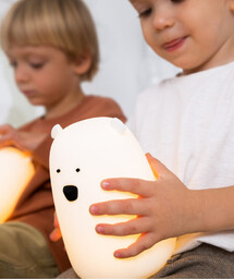 Lampka nocna silikonowa Miś Duży biała Rabbit &