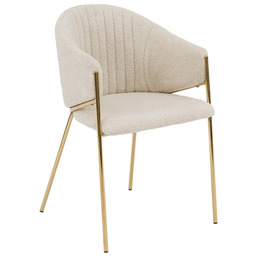Krzesło tapicerowane C-890-1 boucle beż #3 nogi złote