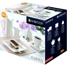 AMBITION Kubiko 23-częściowy serwis do kawy, filiżanki, spodki,