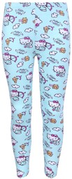 Turkusowe, dziewczęce legginsy z długą nogawką HELLO KITTY