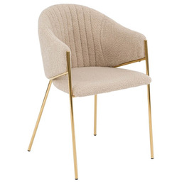 Krzesło tapicerowane C-890-1 boucle beż #5 nogi złote