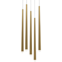 Maytoni Lampa wisząca LED 30W 4000K tuby mosiądz