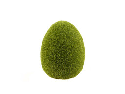Jajko wielkanocne flokowane ciemnozielone - 9,7 cm -