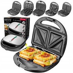 Camry Opiekacz Wielofunkcyjny Mocny 1200W Toster Grill Gofrownica