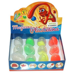 PROMO Magiczna plastelina świecąca 14g jajko p12/ cena