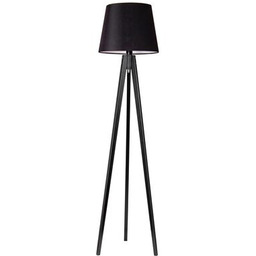 Lampa podłogowa wenge + stożek czarny