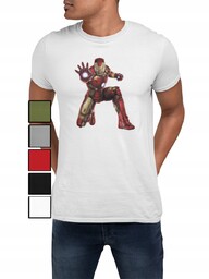 Koszulka T-Shirt Męska Z Nadrukiem Kapitan Ameryka Iron
