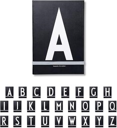 Design Letters Notatnik z literami A5 A-Z, czarny,