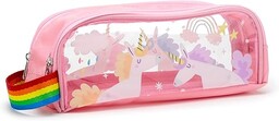 Puckator Przezroczysty piórnik - Magiczny Jednorożec, Różowy, Pudełko