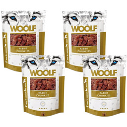 WOOLF Przysmak dla pas Rabbit Chunkies królik 4x100g