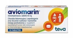AVIOMARIN 0,05 g 10 tabletek