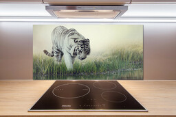 Panel dekor szkło Biały tygrys