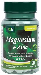 Magnez z Cynkiem, Holland & Barrett, 90 tabletek
