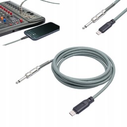 Kabel Przejściówka Wtyk Mini Jack 6.35MM Type-c Usb-c