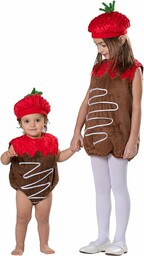 Dress Up America Kostium czekoladowa truskawka dla dzieci