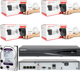 Zestaw do monitoringu IP 4 Kamery 2Mpx Full