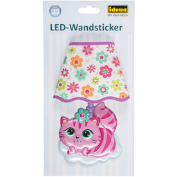 Idena 31258 - LED naklejka ścienna lampa kot,