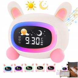 Inteligentny Zegar Budzik Dla Dzieci Królik Lampka Led