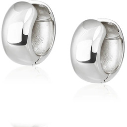 Kolczyki chunky hoops, grube gładkie kółka, srebrne