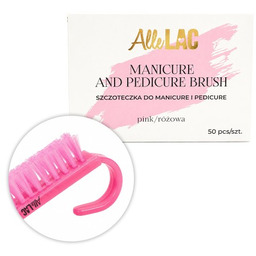Szczoteczka do manicure i pyłu mała AlleLac różowa