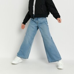 Sinsay - Jeansy wide leg - Niebieski