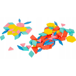 Tangram 250 elem XXL układanka Mozaika drewno